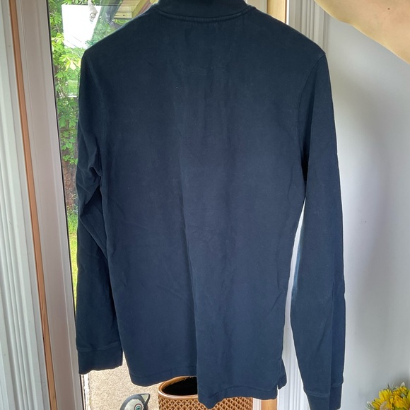 Chaps Brushed Cotton Quarter Zip Long Sleeve Shirt - Picture 2 of 4